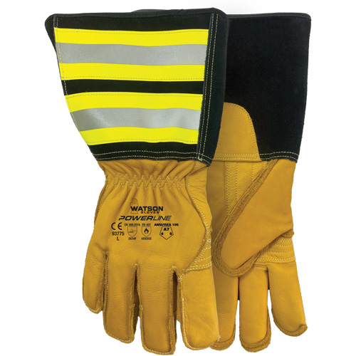 Powerline Water-Resistant Gloves, Leather, Medium Helyx Safety & Industrial Supplies