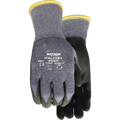 367 Stealth Falcon Cut Resistant Gloves, Size Small, 15 Gauge, Foam Nitrile Coated, Glass Fibre/HPPE/Nylon/Spandex Shell, ASTM ANSI Level A3/EN 388 Level C Helyx Safety & Industrial Supplies