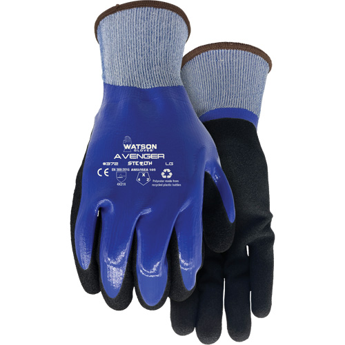 372 Stealth Avenger Gloves, Small, Nitrile Coating, 15 Gauge, RPET Shell Helyx Safety & Industrial Supplies
