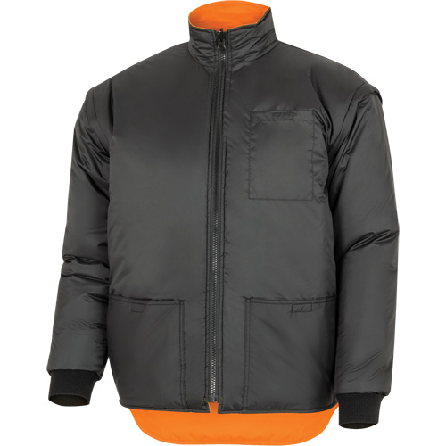 5056 Pioneer&reg; Yukon 7-in-1 Waterproof Winter Safety Parka, Polyester, Black/High Visibility Orange, X-Small Helyx Safety & Industrial Supplies