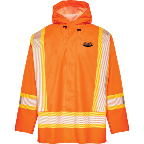 R804 Hurricane Rain Jacket, Small, High Visibility Orange Helyx Safety & Industrial Supplies