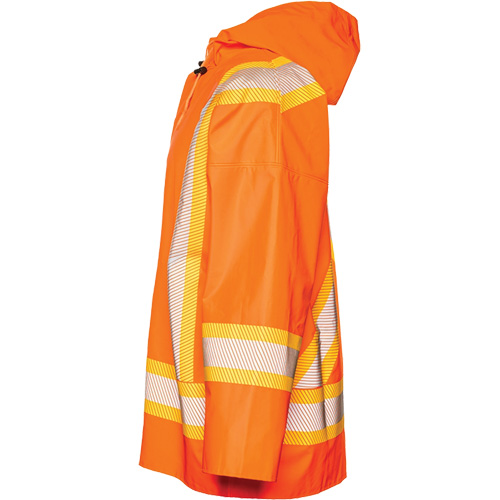 R804 Hurricane Rain Jacket, Small, High Visibility Orange Helyx Safety & Industrial Supplies