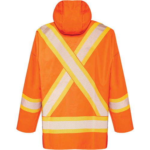 R804 Hurricane Rain Jacket, Small, High Visibility Orange Helyx Safety & Industrial Supplies