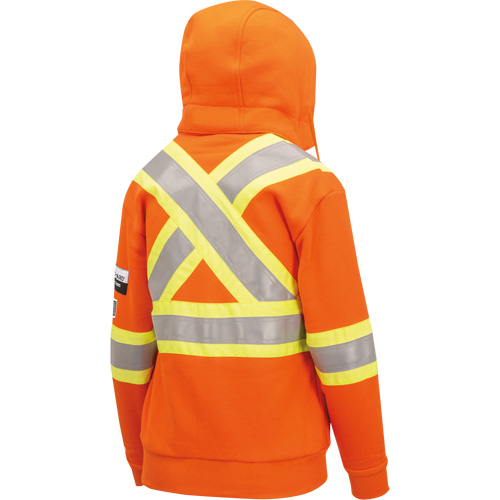 Chandail lourd avec capuchon, Femmes, T-petit, Orange haute visibilit&eacute; Helyx Safety & Industrial Supplies