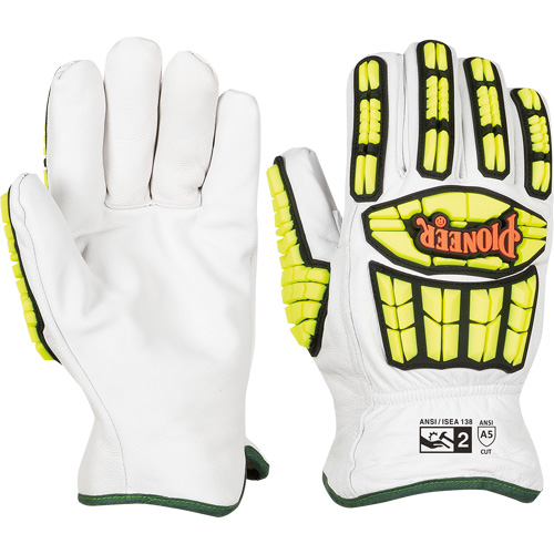 Cut and Impact-Resistant Gloves, Small, Goatskin Palm, Gauntlet Cuff Helyx Safety & Industrial Supplies
