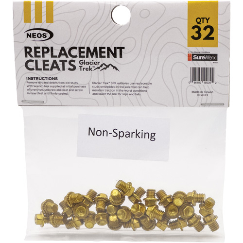 Glacier Trek Non-Sparking Replacement Cleats, Copper, Stud Traction, One Size Helyx Safety & Industrial Supplies