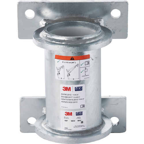DBI-SALA&reg; Confined Space Wall Mount Base, Galvanized Helyx Safety & Industrial Supplies