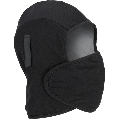 Pioneer 766A Flame-Resistant Quilted Hard Hat Liner with Detachable Mouthpiece, Black/Grey, Cotton/FR-Tech&reg;/Modacrylic/Nylon Helyx Safety & Industrial Supplies