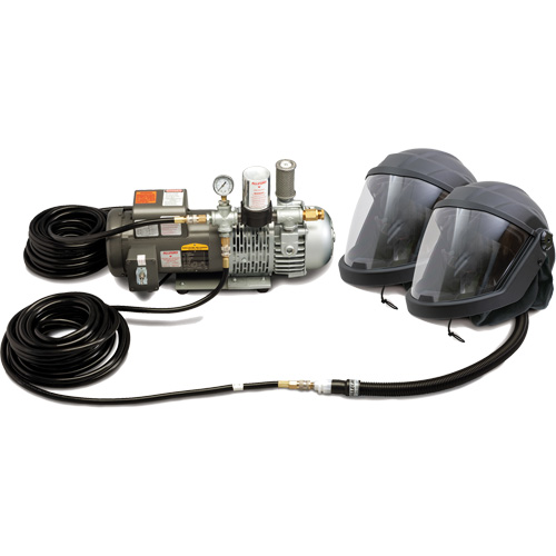 2-Worker DEFENDER Supplied Air Shield & Helmet System Helyx Safety & Industrial Supplies