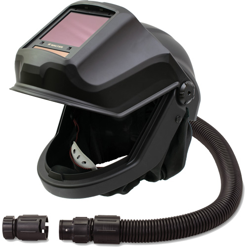 Masque respiratoire &agrave; adduction d'air et casque de soudage &agrave; visi&egrave;re relevable avec ADF et refroidisseur DEFENDER, Universel, Pi&egrave;ce faciale Helyx Safety & Industrial Supplies