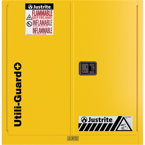 Utili-Guard+ Flammable Safety Cabinet, 30 gal., 1 Door, 43" W x 44" H x 22" D Helyx Safety & Industrial Supplies