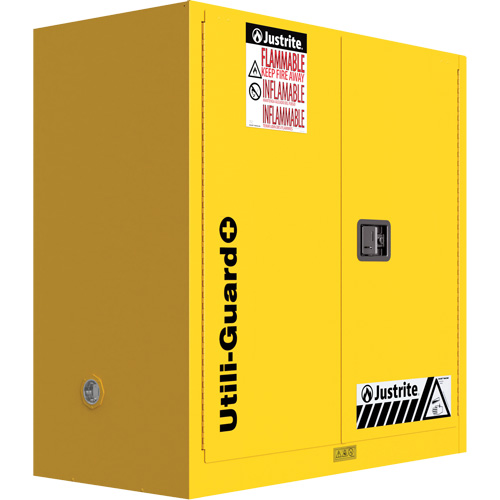 Utili-Guard+ Flammable Safety Cabinet, 30 gal., 1 Door, 43" W x 44" H x 22" D Helyx Safety & Industrial Supplies