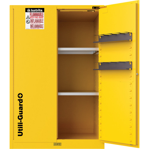 Armoire de s&eacute;curit&eacute; pour produits inflammables Utili-Guard+, 45 gal., 2 Porte(s), 43" La x 65" h x 22" p Helyx Safety & Industrial Supplies