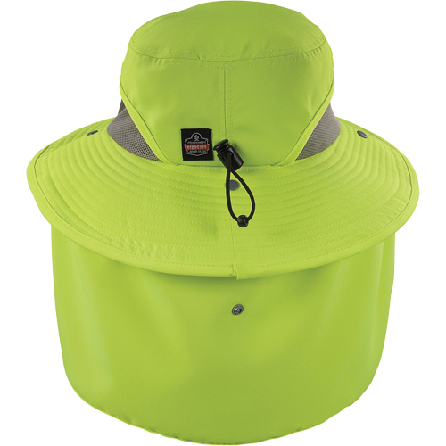 Chill-Its 8934 Ranger Hat with Neck Shade, Large/X-Large, Hi-Vis Lime Helyx Safety & Industrial Supplies