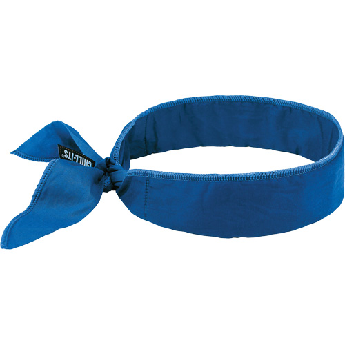 Chill-Its 6702 Cooling Headband with Embedded Polymers & Tie Closure, Blue Helyx Safety & Industrial Supplies