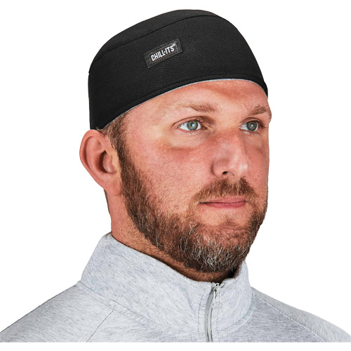 Chill-Its 6630 High-Performance Skull Cap with Terry Cloth Sweatband, Black Helyx Safety & Industrial Supplies