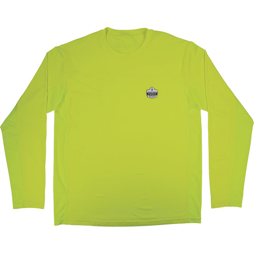 Chill-Its 6689 Cooling Long Sleeve Sun Shirt with UV Protection, High-Visibility Lime-Yellow, Small Helyx Safety & Industrial Supplies
