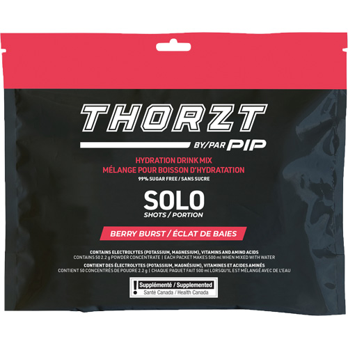 M&eacute;lange de boisson hydratante sans sucre en portion unique THORZT, Emballage-portion, M&eacute;lange de baies Helyx Safety & Industrial Supplies