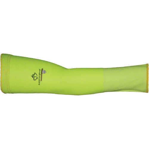 Max Cut Resistant Sleeves - Small, TenActiv, 12", ASTM ANSI Level A9, High Visibility Lime Helyx Safety & Industrial Supplies