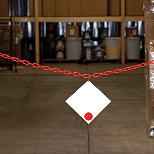 Chaîne de barri&egrave;re en plastique, Vert, Maillon de 2", 100' de long Helyx Safety & Industrial Supplies