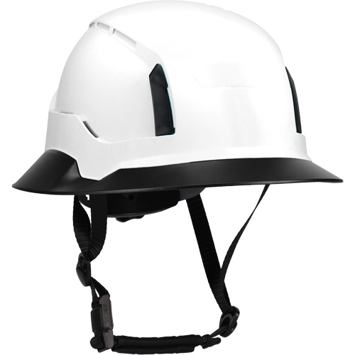 Bordure large compl&egrave;te &agrave; agrafe pour casque d'alpiniste RZRBack, blanc Helyx Safety & Industrial Supplies