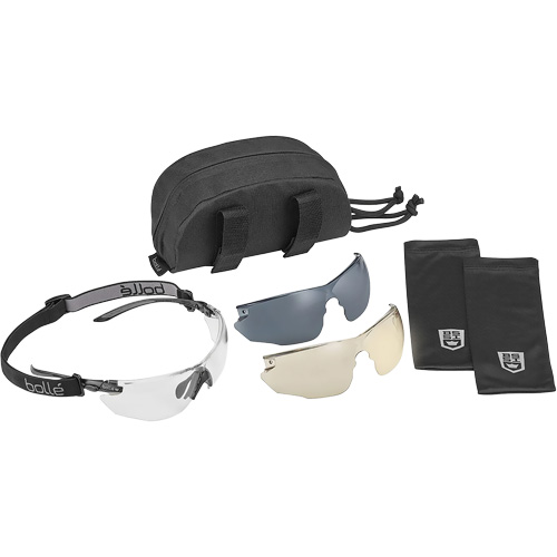 Ensemble de lunettes de s&eacute;curit&eacute; Combat, Lentille Transparent/Cuivre/Fum&eacute;e, Antibu&eacute;e/Anti-&eacute;gratignures, ANSI Z87+ Helyx Safety & Industrial Supplies