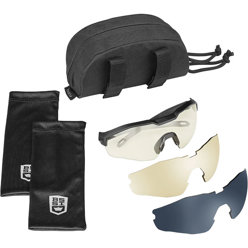 Ensemble de cache-œil pour lunettes de s&eacute;curit&eacute; MY6, Lentille Transparent/Cuivre/Fum&eacute;e, Antibu&eacute;e/Anti-&eacute;gratignures, ANSI Z87+ Helyx Safety & Industrial Supplies
