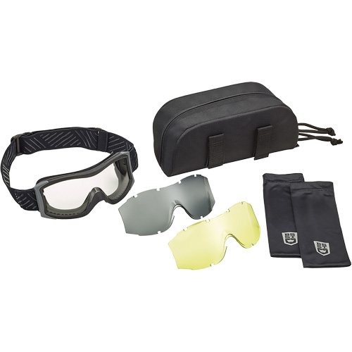 Ensemble de lunettes &agrave; coque &agrave; protection balistique X1000, Lentille Ambr&eacute;e/Transparent, Antibu&eacute;e/Anti-&eacute;gratignures, Ventilation Directe Helyx Safety & Industrial Supplies