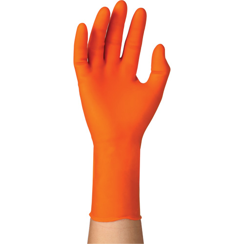 TOUCHNTUFF 93-800 Disposable Gloves, 6.5/7, Latex/Neoprene/Nitrile, 23.6-mil, Powder-Free, Orange Helyx Safety & Industrial Supplies