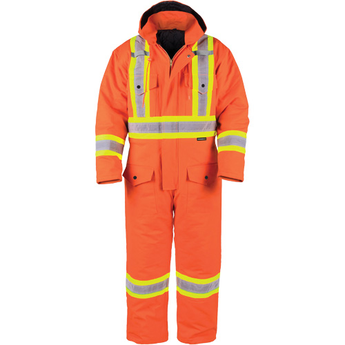 High-Visibility Lined Canvas Overalls, 2X-Large, High Visibility Orange Helyx Safety & Industrial Supplies