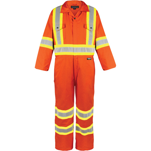 Combinaison non doubl&eacute;e haute visibilit&eacute;, 4T-Grand, Orange haute visibilit&eacute; Helyx Safety & Industrial Supplies