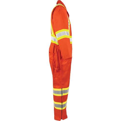 Combinaison non doubl&eacute;e haute visibilit&eacute;, 4T-Grand, Orange haute visibilit&eacute; Helyx Safety & Industrial Supplies
