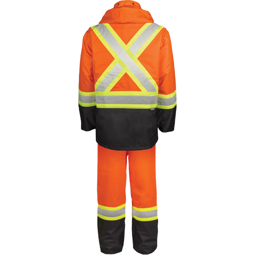 High-Visibility 150-Deniers Rain Suit, Polyester, 2X-Large, High Visibility Orange Helyx Safety & Industrial Supplies