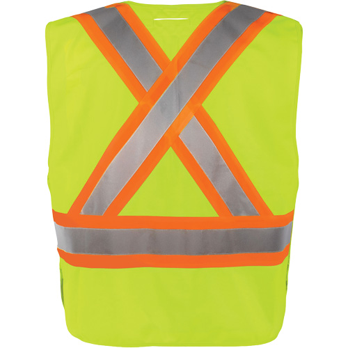 High-Visibility 5-Point Tear Away Vest, High Visibility Orange, Medium/Small, Polyester Helyx Safety & Industrial Supplies