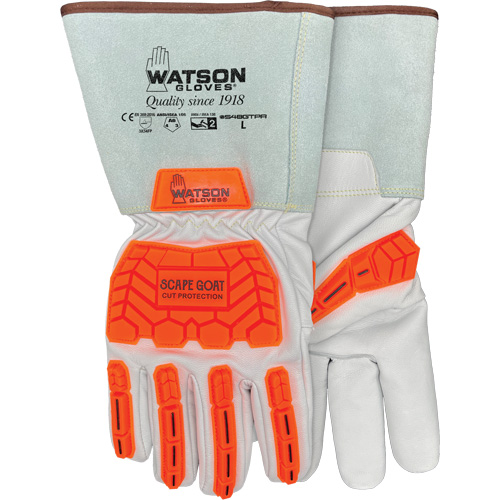 Scape Goat Cut-Resistant Gloves, X-Small, Goatskin Palm, Gauntlet/Driver Cuff Helyx Safety & Industrial Supplies