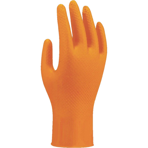 709HVO High-Visibility Disposable Gloves, 10/X-Large, Nitrile, 8-mil, Powder-Free, Orange Helyx Safety & Industrial Supplies