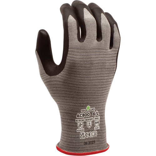 DURACoil Alpha AC800 ESD Gloves, Size 6/Small, 18 Gauge, Microfoam Nitrile Coated, HPPE Shell, ASTM ANSI Level A4/EN 388 Level D Helyx Safety & Industrial Supplies