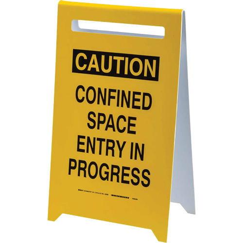 Panneau de sol “Caution Confined Space Entry In Progress”, Anglais Helyx Safety & Industrial Supplies