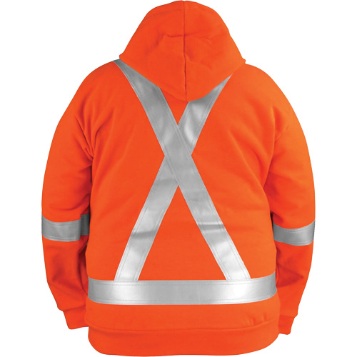 High-Visibility Wind Resistant Zip-Front Sweatshirt with DetachableHood, Men's, 5X-Large, High Visibility Orange, 27.7 cal/cm² Helyx Safety & Industrial Supplies