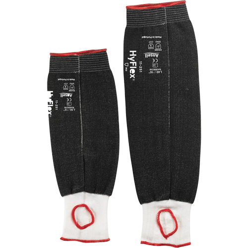 HyFlex 11-251 Narrow Protective Sleeve, Intercept, 18", ASTM ANSI Level A3, Black Helyx Safety & Industrial Supplies