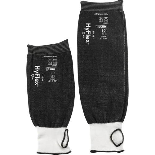HyFlex 11-251 Extra Wide Protective Sleeve, Intercept, 18", ASTM ANSI Level A3, Black Helyx Safety & Industrial Supplies