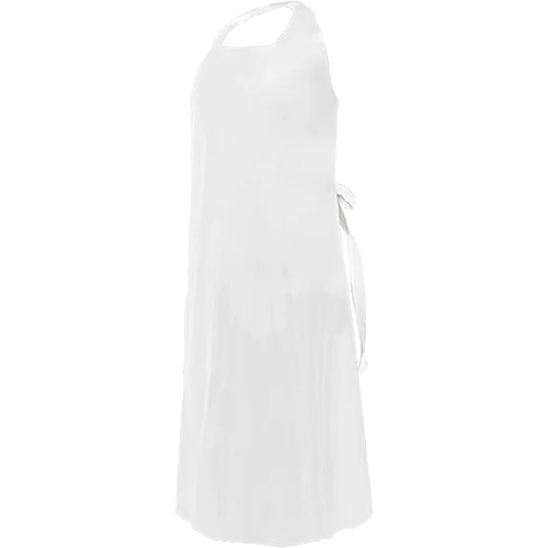 Tablier CoverMe avec encolure d&eacute;coup&eacute;e, Polyur&eacute;thane, 45" lo x 35" la, Blanc Helyx Safety & Industrial Supplies