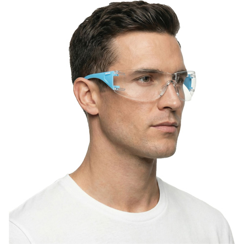 Adapt Lite Blue/White Safety Glasses, Clear Lens, Anti-Fog/Anti-Scratch, ANSI Z87+/Meets/Exceeds CSA Z94.3 Helyx Safety & Industrial Supplies