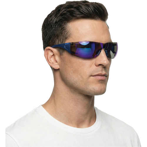 Adapt Lite Safety Glasses, Blue Mirror Lens, Anti-Fog/Anti-Scratch, ANSI Z87+/Meets/Exceeds CSA Z94.3 Helyx Safety & Industrial Supplies