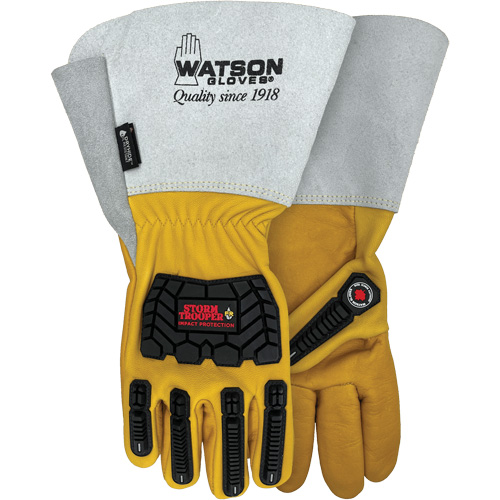Storm Trooper Water-Resistant Gloves, Large, Cowhide Palm, Gauntlet Cuff Helyx Safety & Industrial Supplies