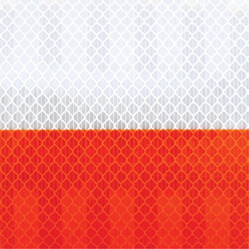 High Intensity Grade Flexible Work Zone Sheeting 382VHIP, 5" W x 150' L, Orange and White Helyx Safety & Industrial Supplies