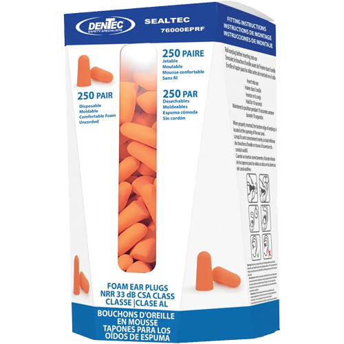 Recharge de bouchons d'oreilles jetables SEALTEC33, Vrac - Contenant Helyx Safety & Industrial Supplies