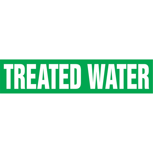 Marqueurs de tuyau "Tower Water Return", Autocollant, 4" h x 24" la, Blanc/vert Helyx Safety & Industrial Supplies
