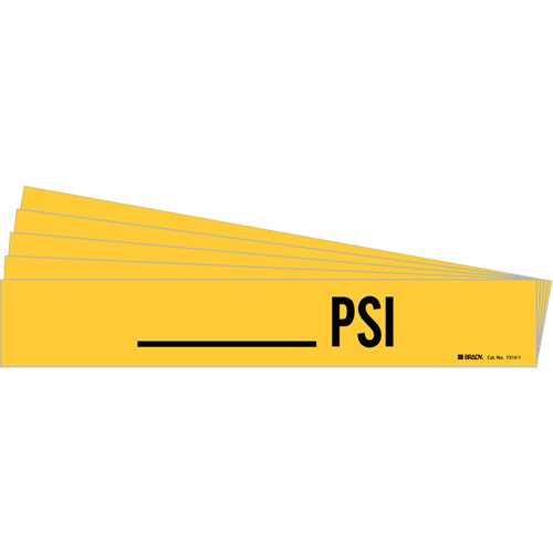 Marqueur de tuyau PSI, Autocollant, 2-1/4" h x 14" la, Noir sur jaune Helyx Safety & Industrial Supplies