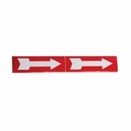 Arrow Pipe Markers, Self-Adhesive, 2-1/4" H x 7" W, White on Red Helyx Safety & Industrial Supplies
